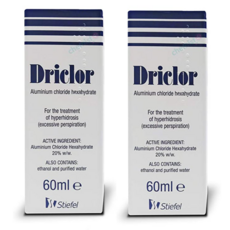 Driclor 드리클로 발 겨드랑이 땀냄새 겨땀내 억제 롤온 데오드란트 60ml, 2개