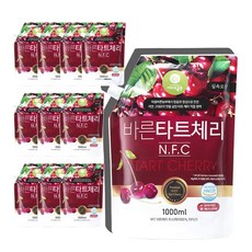 마음바른농부 타트체리 주스 NFC 착즙 100% 원액 1L 파우치 실속형 10개입