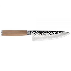 Shun Premier 25.4cm(10인치) 셰프 나이프 전문 및 가정 요리사를 위한 수제 일본 주방 나이프 다마스커스 스테인리스 스틸 클래딩이 있는 VG-MAX 코어 파카, Blonde