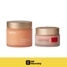 BRTC V10 생기비타케어 멀티 리프트 슬리핑팩 80ml 앤 살몬 필렉스 볼륨 아이크림, 슬리핑팩 앤 아이크림, 1개