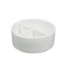 둥근 세라믹 세척 팔레트 3 그리드 흰색 도자기 플레이트 Jingdezhen 페인트 페인팅 미술 용품, 01 round, 1개