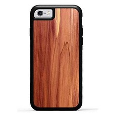 iPhone 6 6s Eastern Red Cedar Wood Traveler Case by Carved Unique Real Wooden Phone Cover (Rubber, Cedar_Traveler, Cedar_Traveler