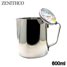 제니스코 뉴 라떼아트 스팀피쳐 (온도계 타입), 제니스코 온도계형 스팀피쳐 600ml, 1개