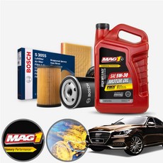 제네시스G80 스포츠 가솔린 맥원 HIGH MILE 합성엔진오일 필터세트 8리터 a3010+a3011+o358 ONL-0200011 cs01064