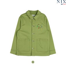 닉스키즈 닉스키즈 공용 컬러 KHAKI 아트웍 데님 긴팔 셔켓_FKOSDJA712M