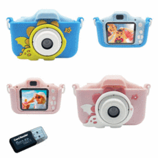 소다소라 어린이카메라 키즈 유아 장난감 사진기 어린이용 (32GB SD카드+카드리더기+배터리1000mAh+스티커 사은품증정), 핑크 공룡 (32G/카드리더기/배터리1000mAh포함)