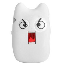 귀여운 만화 미니 MP3 스테레오 음악 플레이어 스피커 지지대 TF 카드 USB 가정 사무실 크리스마스 선물, 2.White cute 기타