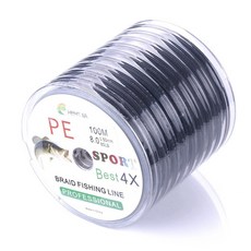 야외 회색 PE 라인 낚시 라인 100M 8 가닥 꼰 낚시 라인 Multifilament PE 라인 15 20 30 40 50 80 100LB 2020|낚시줄|, 1개, 1.5