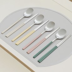 릴리브 한식 4인 수저세트, 컬러 혼합, 1세트