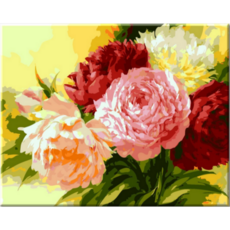 모모픽스페인팅 DIY명화그리기 60x75cm, WK17 풍요로운 함박꽃