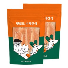 펫쉴드 강아지 수제간식 1+1, {"종류":"닭 안심 그릴드저키"}, 2개, 닭 안심 그릴드저키 - 펫쉴드