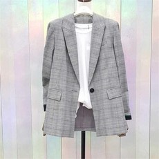 ab.f.z 원버튼 체크 재킷 AFIFU1JA4C