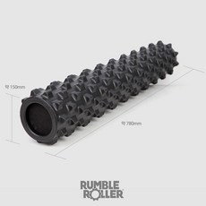 럼블롤러 RUMBLEROLLER 공식수입정품 하드폼롤러 마사지 돌기 필라테스폼룰러, RRX317 78cm 엑스트라 블랙