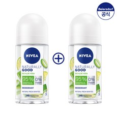 니베아 데오드란트 롤온 내추럴리 굿 50ml X 2개
