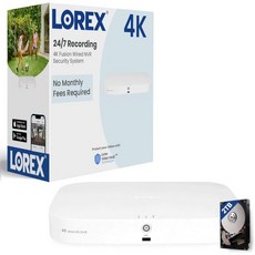 Lorex 4K 16채널 유선 8개 퓨전 Fusion Security Camera 2TB NVR IP Recorder only N847 카메라 미포함 WiFi 연결 원격 시청 - 16채널nvr