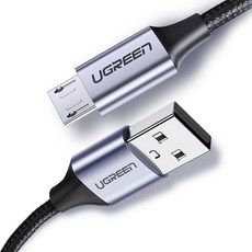 유그린 고급형 마이크로 5핀-USB 퀵차지 고속충전케이블 US290, 1m, 1개