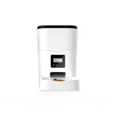 디클 반려동물 펫트리 음성 녹음 자동급식기 AT-300 + 밥그릇, 불투명 화이트, 3L, 1개