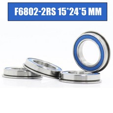 F6802 2RS 베어링 블루 밀봉 15x24x5mm ABEC-3 F6802RS 샤프트 볼베어링 부품 취미 RC 자동차 트럭 4 개