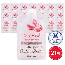 서울대 밥스누 원밀 체중조절용 한끼식사 프로틴 단백질 쉐이크 (딸기맛) 14개 40g 상품 이미지