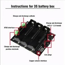 배터리 홀더 밸런스 BMS 21700 파워 40A 3S 팩 80A 자전거 12V 보관함 DIY 케이스 PCB 회로 월 전기 뱅크, 없음, 1개