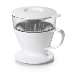 OXO(옥소) 오토 드립 커피 메이커 1-2잔용 360ml 화이트 사다리꼴 필터, 1개