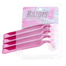 드위트리 Razors 4 일회용 면도기 핑크, 2개, 4개입