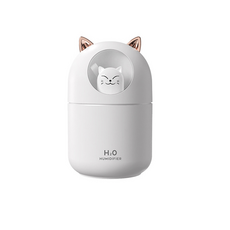 야옹이 가습기 애완 고양이 300ml 대용량 미니 가습기 USB가습기 무드등 필터 5개 포함 KC인증 대량 구매, 핑크