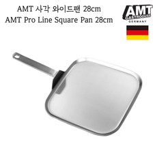 프로라인 AMT 스테인레스 와이드 사각팬 인덕션 프라이팬 캠핑 후라이팬 (28CM), 1개