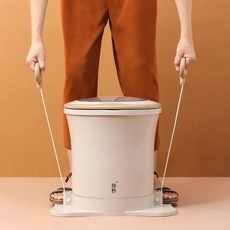 소형 미니 의류 건조 수동 전기 무료 탈수기 텀블러 없음 핸드 풀 타입 건조기 휴대용, Large Apricot