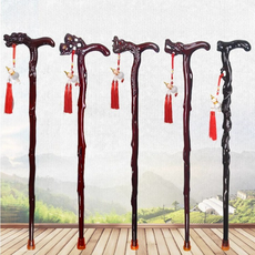 연수목 지팡이 럭셔리 어르신 노인 나무 목발 미끄럼방지 원목 할아버지 선물 스님 걸음 장식 자연목 목재, 160~165cm, C