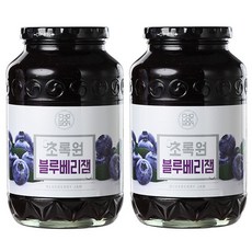 다무까 초록원 블루베리잼 1kg 2병세트 블루베리청 과일청 과일잼, 1세트 - 씨잼