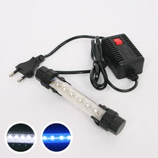 아마존 LED 수족관 수중등 1W(소) 화이트/블루 14cm, 1, 1개