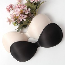 마켓콩 여성 땅콩형 일체형 볼륨업 2cm 뽕 가슴 패드-브라패드 브라패드