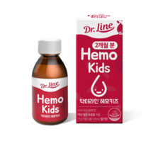 닥터라인 헤모키즈 맛있는 딸기맛 유아철분제, 4개, 120ml