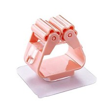 벽 마운트 걸레 클립 브러시 브러쉬 브러쉬 브러쉬 홀더 주최자 랙 딱딱한 후크 욕실, 분홍색