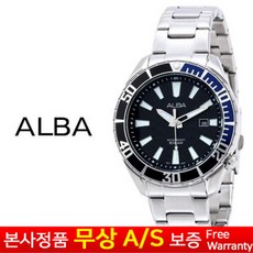 [세이코 SEIKO ][세이코알바 ALBA] [무상AS 정품][삼정시계정품AS가능] 남성남자 정장클래식 스테인리스스틸밴드 크로노그래프 실버 메탈밴드 손목시계 AG8K33X1
