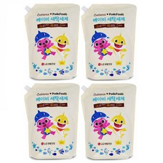 조은마켓 LG베비언스 핑크퐁 베이비 세탁세제 리필2.2L 파우치형 유아세제, 2200ml, 4개