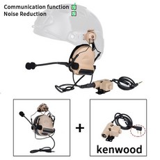 전술 헤드셋 빠른 헬멧 Kenwood U94 PTT WADSN 오르 도어 사냥 촬영 헤드폰을위한 C2 COMTAC II 픽업 소음 감소