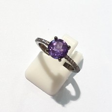 자수정원석반지