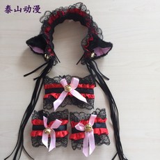 이루다 여세트 여성 하인 싹이 트다 독창적 꼬리 고양이귀, 검붉다 상패