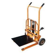 수동 스태커 쟈키 핸드카 핸드 리프트 지게차 운반, 1개, 200KG 직선 휠-0.9m 포크