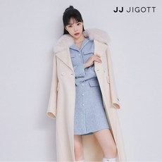 JJ지고트 폭스퍼 더블 브레스트 양모 코트 GNCA0CT52