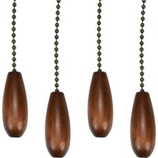 4PCS 천장 팬 체인 당김 라이트 체인용 호두 연장, Walnut