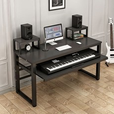 뮤지션 홈레코딩 미디데스크 책상 테이블 작곡 녹음 책상, C 120cm