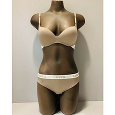 [리바이스 바디웨어] 빈티지 자카드 노와이어 브라헴팬티세트LSWBW234LSWPW235BR