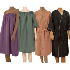 피부미용가운 마사지가운 마사지옷, 무지면혼방가운, 블루(한줄고무줄)
