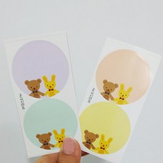 더굿데이 토끼곰 파스텔 포장 다꾸 메모스티커세트, 토끼곰 파스텔 메모스티커80장