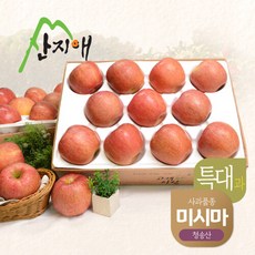산지애 알뜰 못난이사과(특대) 4kg 2box / 청송산 미시마 당도선별, 2개