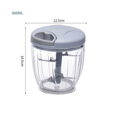 수동 마늘 다지기 음식 야채 커터 고기 그라인더 주방 도구 핸드 다지기 마늘 매셔 500 ml 900ml, 1개, 01 Blue900ml