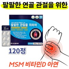 프리미엄 무릎 연골 에좋은 영양제 MSM 10 허리 관절 식 약 청인증 조인트 엠에스엠 120정, 1개